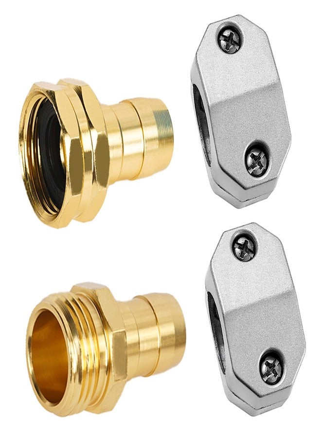 طقم إصلاح خراطيم الحدائق من ليولو تول، 3 مجموعات من سبائك الألومنيوم، طقم إصلاح أطراف خراطيم الحدائق، وصلات إصلاح خراطيم مياه الحدائق (ذكر وأنثى)، يناسب وصلات خراطيم الحدائق مقاس 5/8 بوصة و 3/4 بوصة - Image 4