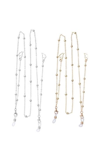 2-قطعة أجنحة سلاسل النظارات مع مشابك، حامل حزام النظارات النظارات، سلسلة التجنيب نظارات، قناع الوجه، الحبل قابل للتعديل سلسلة معلقة (ذهبي وفضي) - pzsku/Z3C47BD0BFC864BC12CBFZ/45/1755153577/e4b8963f-4654-4a84-bdba-a052ddb0e180