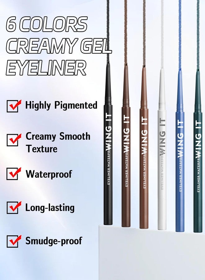 Lestpola Waterproof Gel Eyeliner Pencil, Green Matte Waterline Eye Liner Pencils, Slim Angled Tip, Long Lasting Smudge Proof, Cream Smooth, Precision Eye Glide Water Line Eyeliner, Makeup Pen for Women-06 - Image 5