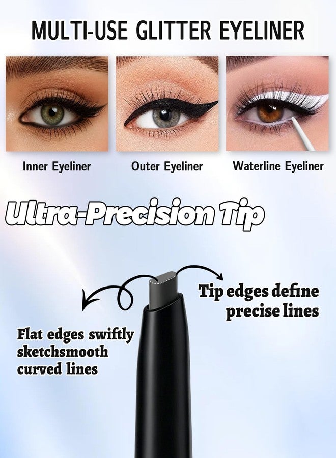 Lestpola Waterproof Gel Eyeliner Pencil, Green Matte Waterline Eye Liner Pencils, Slim Angled Tip, Long Lasting Smudge Proof, Cream Smooth, Precision Eye Glide Water Line Eyeliner, Makeup Pen for Women-06 - Image 4