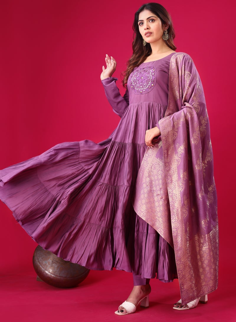 Super Asian Classic Designer Party Wear Look Full Heavy Embroidery Sequence Work Gown with Fully stitched and Dupatta Ready to Wear Collection - Image 4