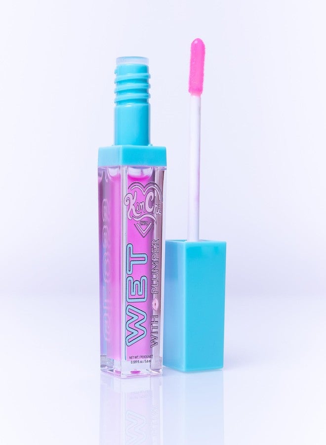 Kimchi Chic Beauty High Shine Wet Gloss Lip Plumping Lip Gloss, High Shine, Non-Sticky, Super Lightweight and Vegan Lip Gloss, Translucent Hot Pink, 03 Miami, 5.6ml - Image 2