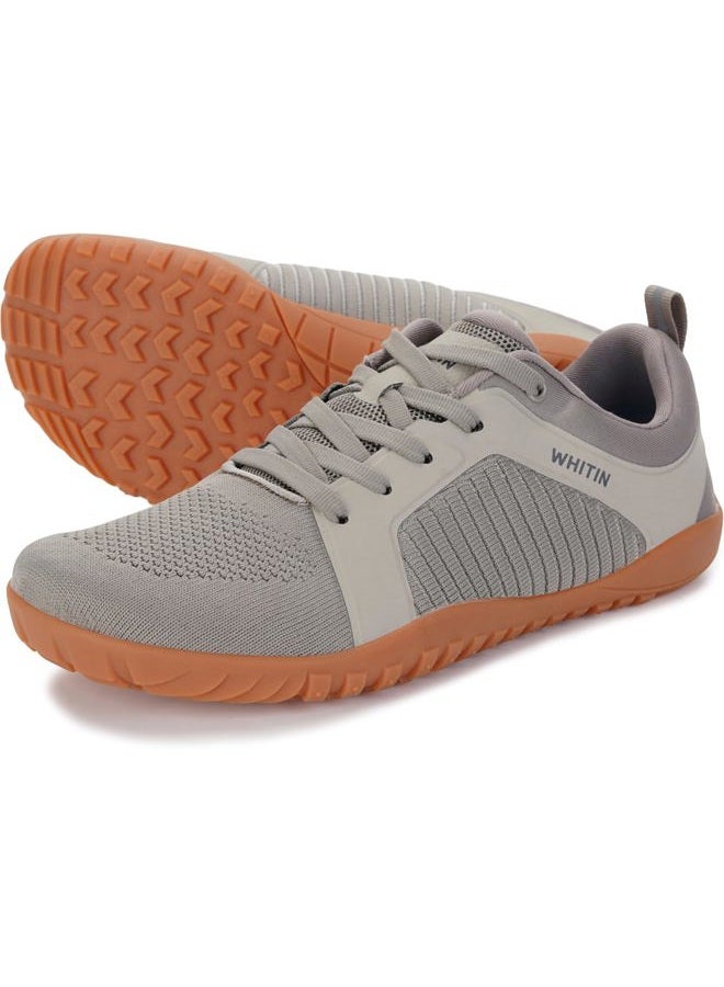 WHITIN Men's Wide Width Trail Running Shoes Barefoot Minimalist Sneaker Zero Drop Cross Country Training Hiking Outdoor Fitness Weightlifting Taupe Gum 42 - Image 1