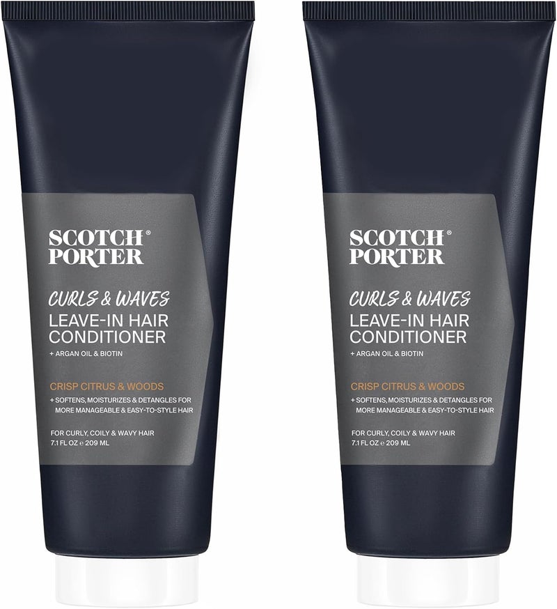 scotch porter Curls & Waves LeaveIn Hair Conditioner for Men (2Pack) - Image 1