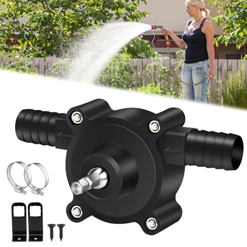 Amiarc Drill Pump for Water, Fluid Transfer Pump, Electric Drill Powered Water Pump Water Transfer Pump Portable Small Water Pump to Remove Water, Oil, Fluid Diesel, Kerosene - Image 1