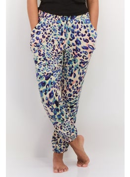 BB Dakota by Steve Madden Women Pull On Allover Print Pajama Pants, Blue  - Image 1