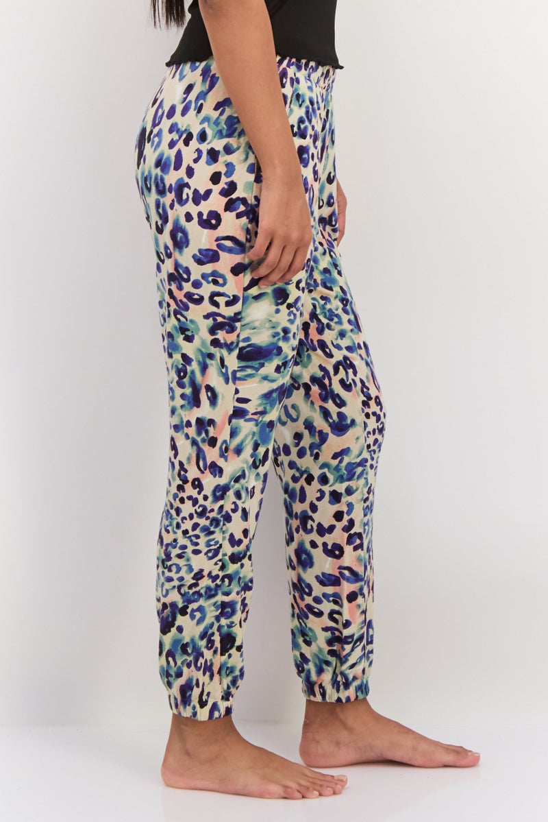 BB Dakota by Steve Madden Women Pull On Allover Print Pajama Pants, Blue - Image 2