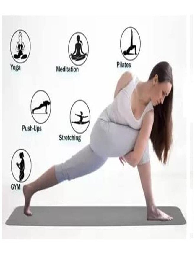 فينوم بساط يوغا فينوم للرجال والنساء مصنوع من مادة NBR، بساط تمارين سميك للغاية 08 مم لتمارين اليوغا - (اللون: رمادي) (الموديل: 1331) - Image 3