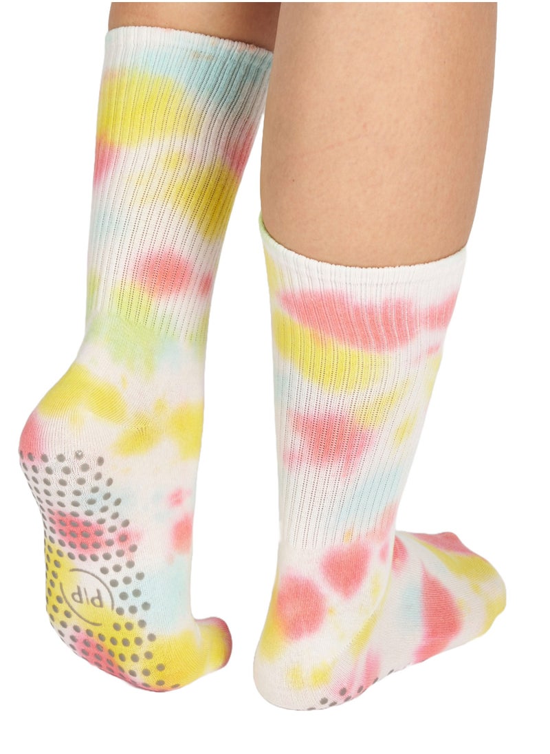 Prickly Pear Prickly Pear Tie Dye Non-Slip Yoga/Pilates Socks - Women?s Non-Slip Socks Ideal for Yoga, Barre, and Pilates  - Image 1