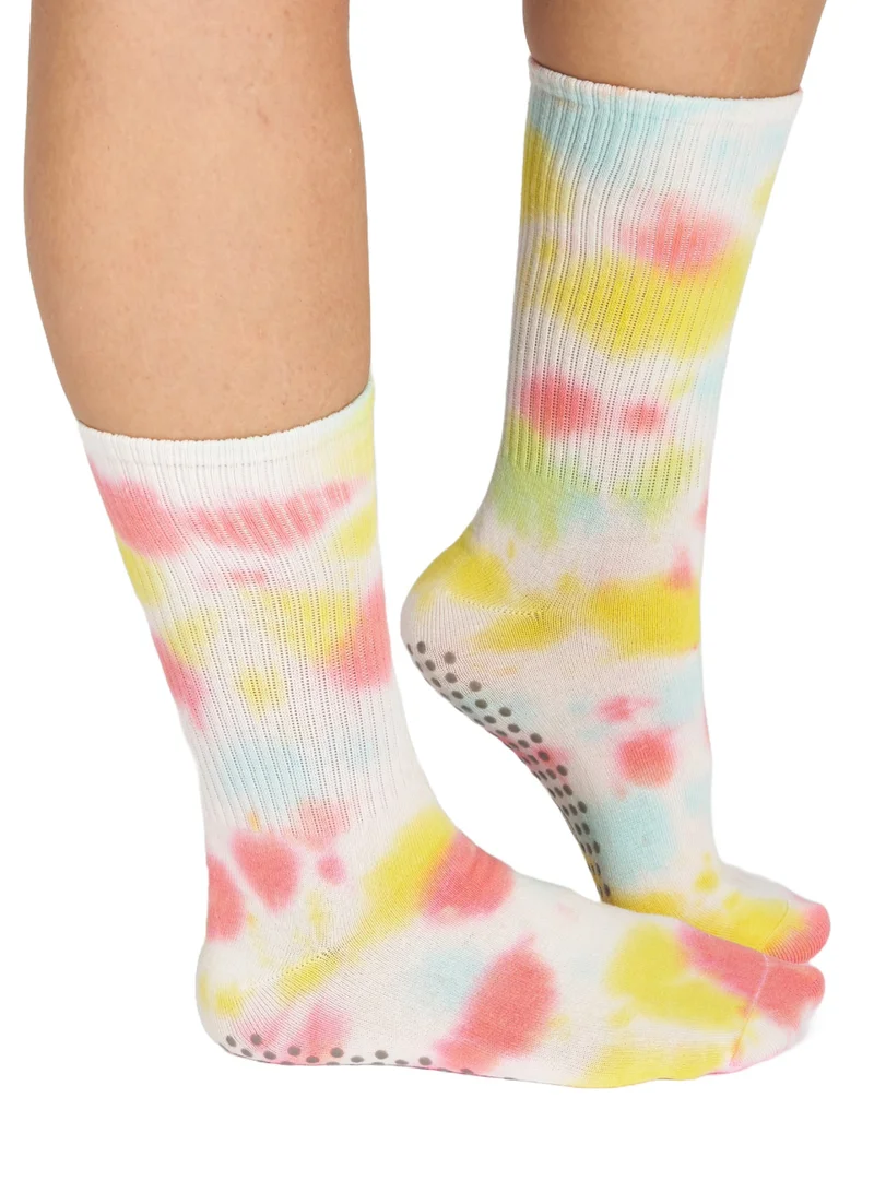 Prickly Pear Prickly Pear Tie Dye Non-Slip Yoga/Pilates Socks - Women?s Non-Slip Socks Ideal for Yoga, Barre, and Pilates