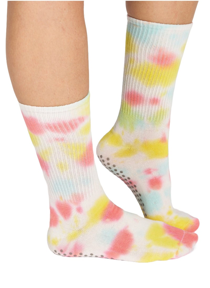 Prickly Pear Prickly Pear Tie Dye Non-Slip Yoga/Pilates Socks - Women?s Non-Slip Socks Ideal for Yoga, Barre, and Pilates  - Image 3