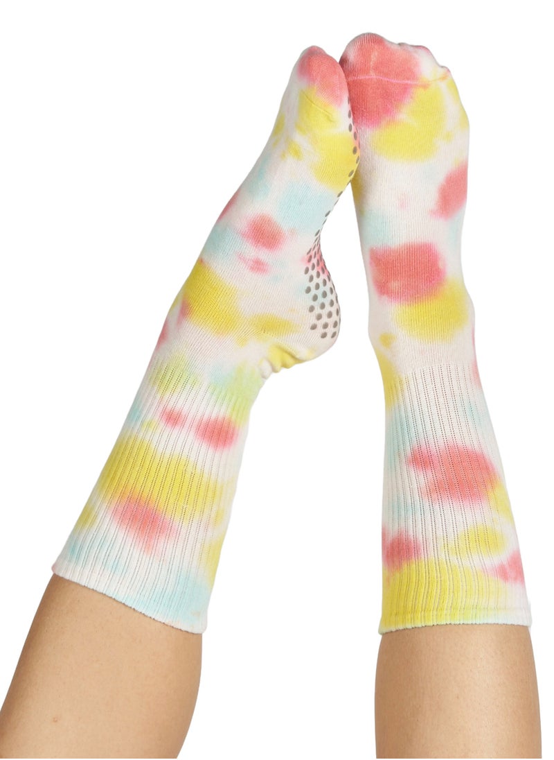 Prickly Pear Prickly Pear Tie Dye Non-Slip Yoga/Pilates Socks - Women?s Non-Slip Socks Ideal for Yoga, Barre, and Pilates  - Image 4