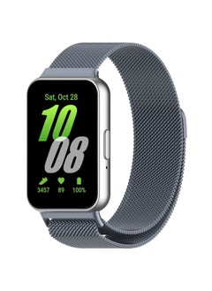 Replacement Strap For Samsung Galaxy Fit 3 Milanese Metal Steel Mesh Watch Band Gray