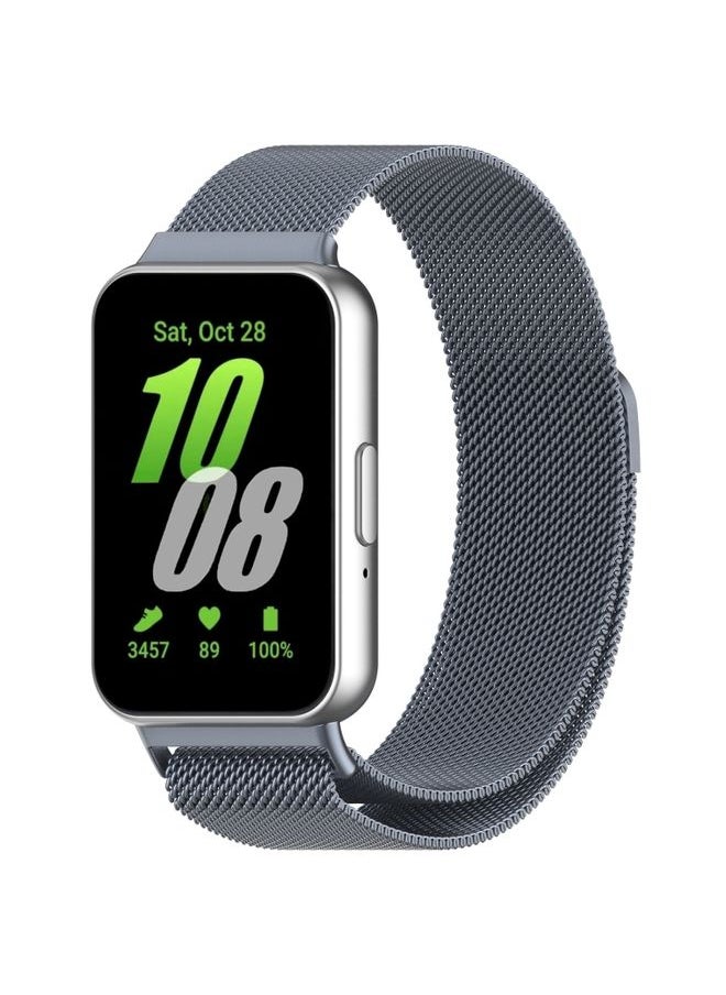 Generic - Replacement Strap For Samsung Galaxy Fit 3 Milanese Metal Steel Mesh Watch Band Gray - Image 1