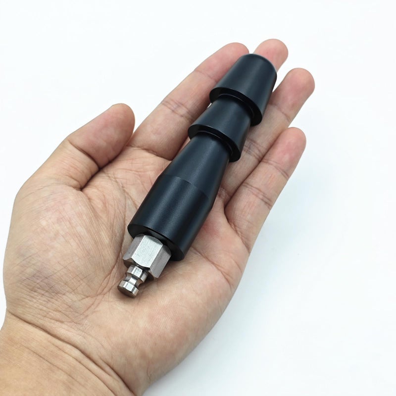 EBIEFLY 1x Vac U Lock Adapter Fit for 6-Sided Joint Mechines Connector Quick Lock Connector Device Reciprocating Air Machine Attachments Accessories Silver (Black) - Image 4