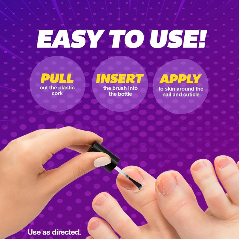 SILKA Max Strength Antifungal Liquid for Toenail Health with Brush Applicator, Results in 1 Week, Nail Fungus Treatment for Damaged Toenails, Athlete's Foot Treatment, Tolnaftate 1% 0.45 Fl Oz - Image 4