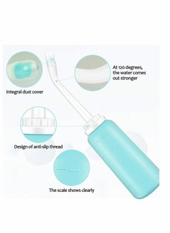 Generic Portable Travel Bidet 500ml/17oz Portable Bidet for Toilet Handheld Postpartum Perineal Cleansing Childbirth Cleaner - for Outdoor, Camping, Travling, Personal Hygiene for Women (Blue)  - Image 3