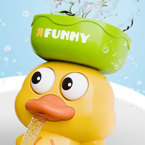 iPlay, iLearn Bath Toy for Toddlers 1-3, Baby Waterfall Duck Bathtub Toy W/ Suction Cup, Kid Bath Tub Shower Playset, Infant Bathtime Fun Birthday Stocking Gift 18 24 Month, 2-4, 3-5 Year Old Girl Boy - Image 3