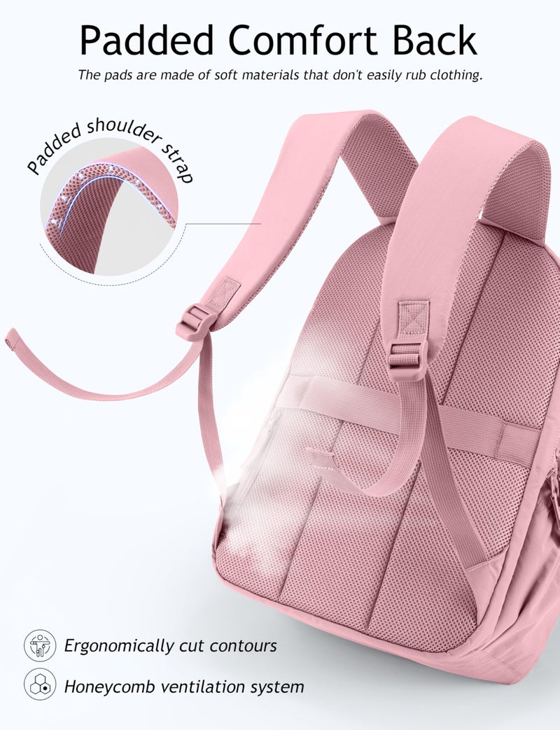 Uselike Travel Backpack for Women, 15.6 Inch Laptop Backpack, Quilted College Bookbag, Cute Work Backpacks, Water Resistant - Image 5