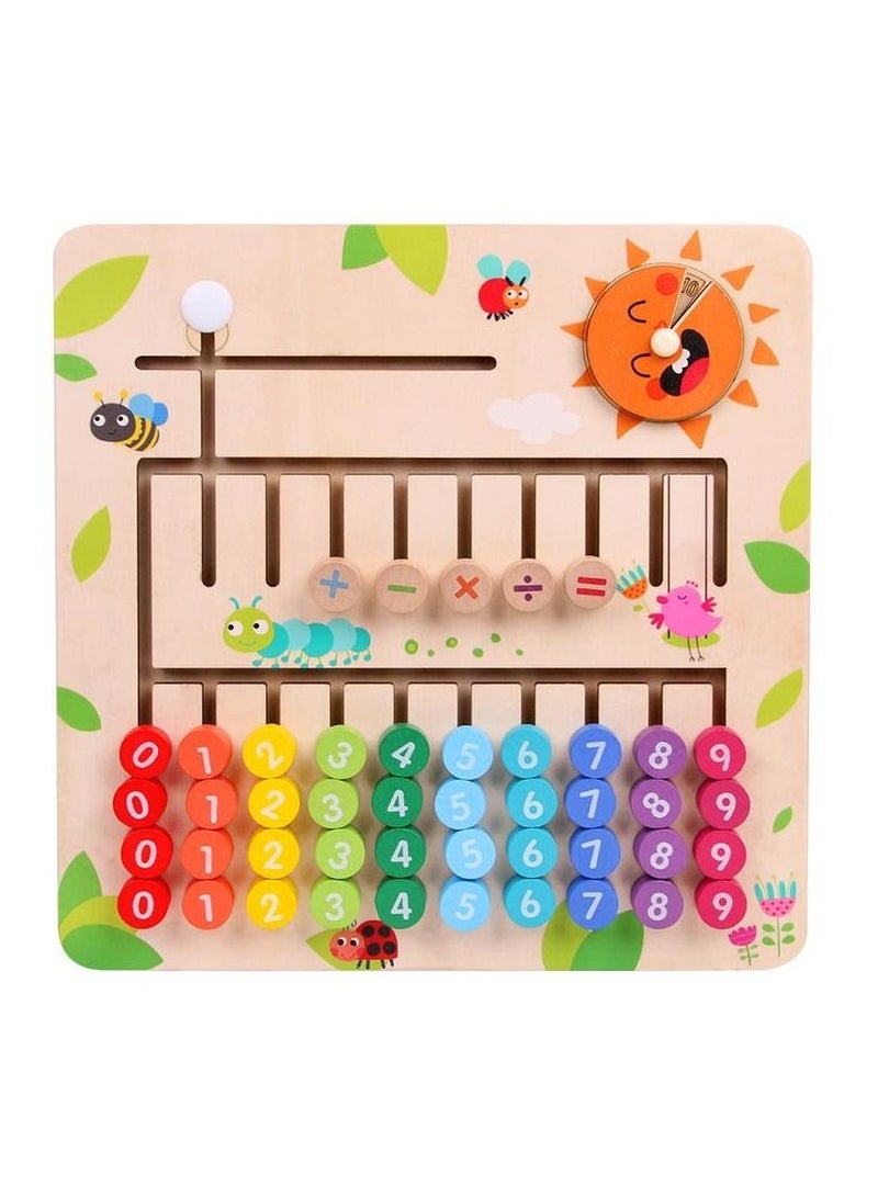 Wooden Math Toy  Baby Learning Educational Montessori Number