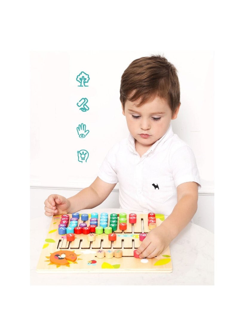 Wooden Math Toy  Baby Learning Educational Montessori Number