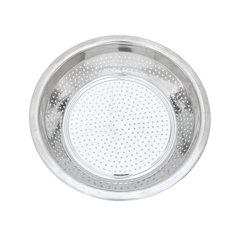 RBY Stainless Steel Rice Strainer Sieve Chalni Chalna For Wheat Rice Etc 14 In 24 x 24 x 65 Centimeters Silver - Image 1