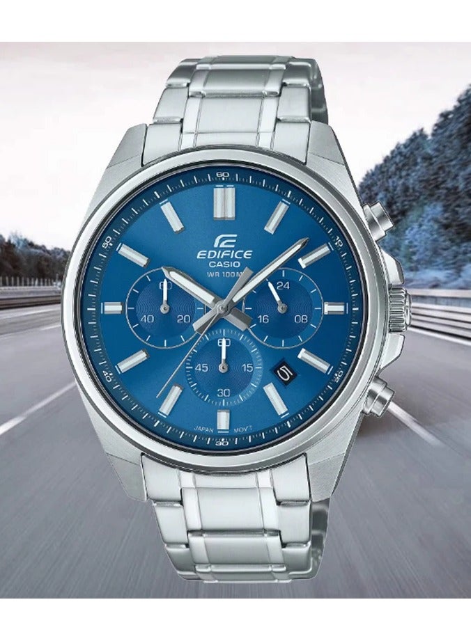 Casio Edifice Blue Dial Chronograph Men's Watch| EFV-650D-2AVUDF - Image 1