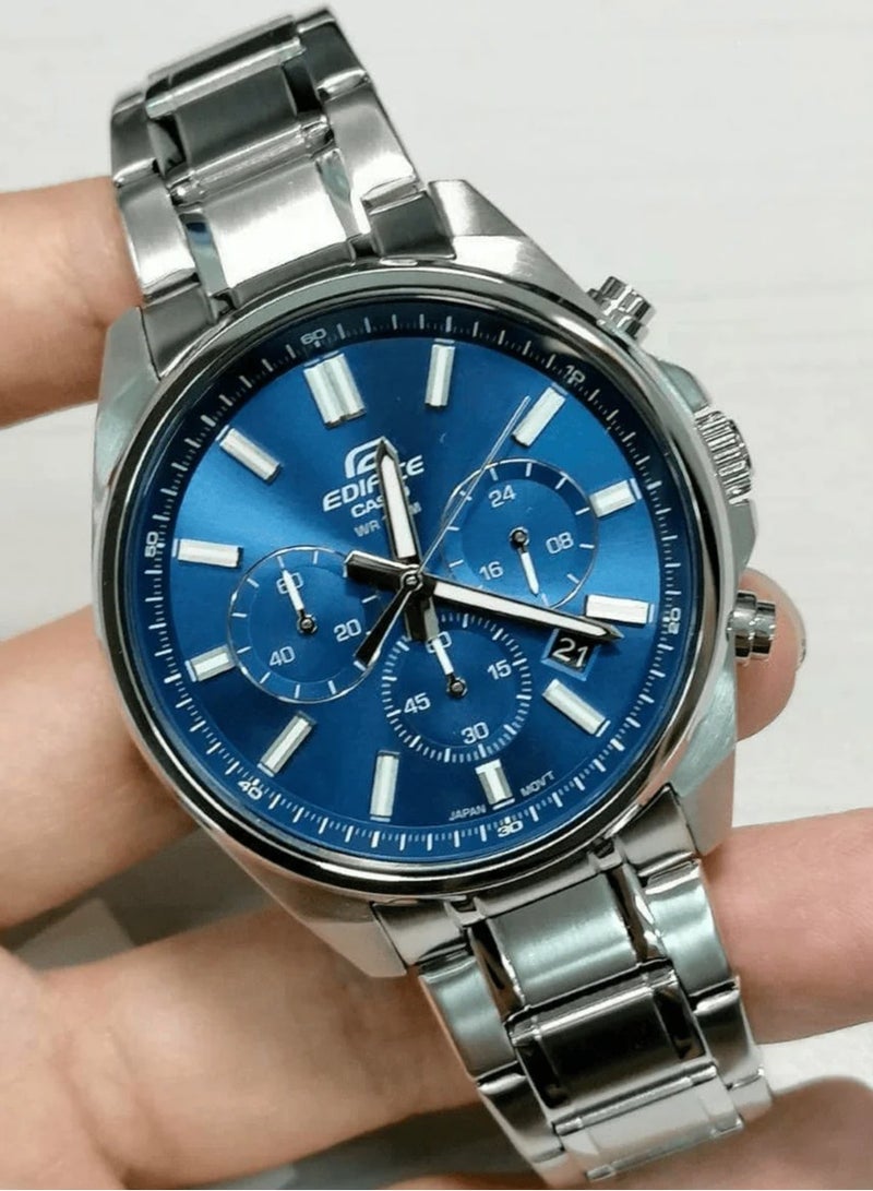 Casio Edifice Blue Dial Chronograph Men's Watch| EFV-650D-2AVUDF - Image 2