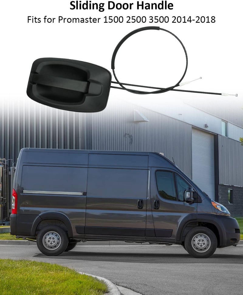 YIGUCS Sliding Door Handle with Cable for Ram ProMaster 1500 2500 3500 - Right Passenger Side Replacement - Image 2