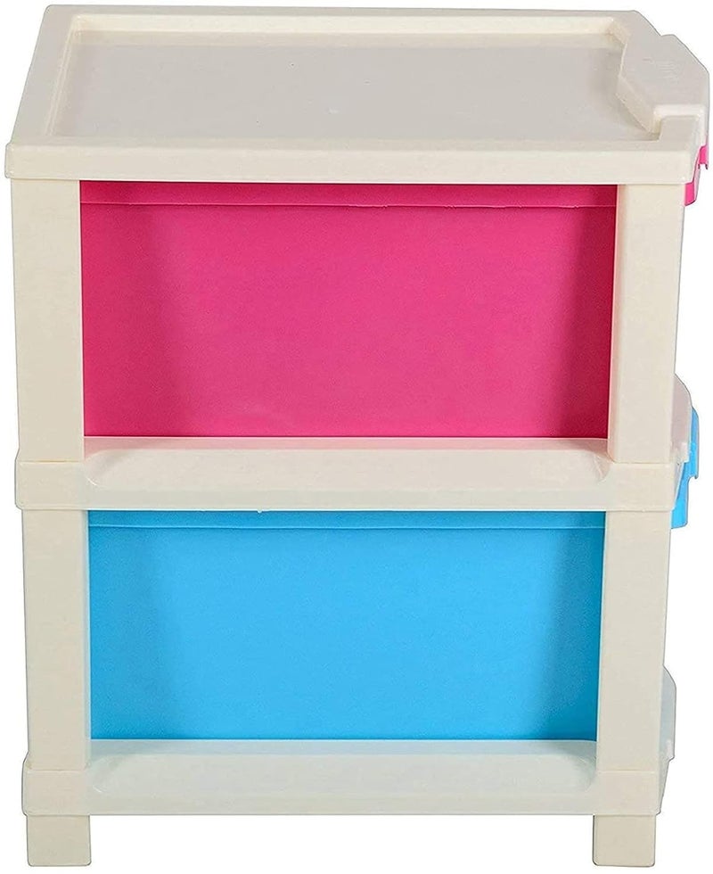 Swami Enterprise 2 Layer Plastic Modular Drawer System Large Stomo Multi Purpose chest of Drawer Organizer for Home Office Hospital Parlour and School Foldable drawer 2 LAYER STORAGE DRAWER - Image 3
