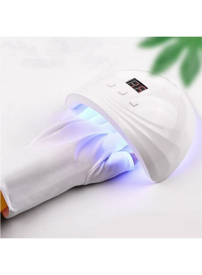 MIBICIRI 2 Pairs Anti Uv Shield Gloves For Nail Lamp For Uv Light Lamp Nail Dryerwomen Sunscreen Gloves For Uv Protectionuv Light Lamp Nail Dryer Anti Uv Glove For Gel Manicures For Led/Uv  - Image 2