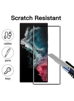 Generic Tempered Glass Screen Protector Full HD Quality Tempered Glass Anti-Scratch Edge to Edge Coverage with Easy Installation Kit Without Fingerprint hole Finger print work For Samsung Galaxy S22 Ultra  - Image 3
