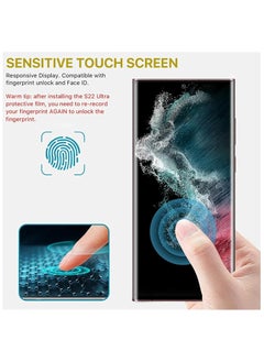 Generic Tempered Glass Screen Protector Full HD Quality Tempered Glass Anti-Scratch Edge to Edge Coverage with Easy Installation Kit Without Fingerprint hole Finger print work For Samsung Galaxy S22 Ultra  - Image 4