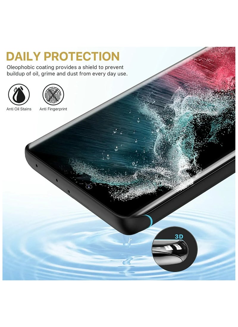 Generic Tempered Glass Screen Protector Full HD Quality Tempered Glass Anti-Scratch Edge to Edge Coverage with Easy Installation Kit Without Fingerprint hole Finger print work For Samsung Galaxy S22 Ultra  - Image 5