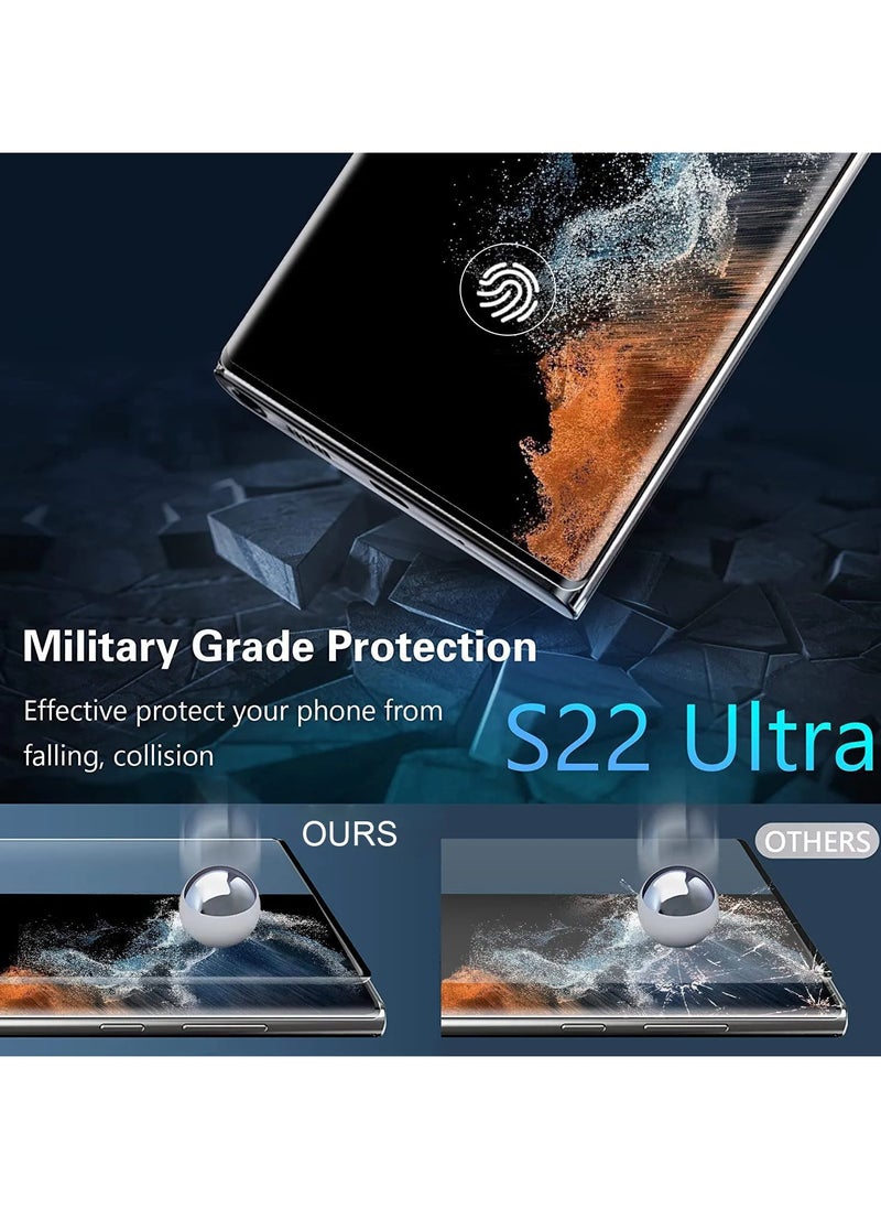 Generic - Tempered Glass Screen Protector Full HD Quality Tempered Glass Anti-Scratch Edge to Edge Coverage with Easy Installation Kit Without Fingerprint hole Finger print work For Samsung Galaxy S22 Ultra - Image 1