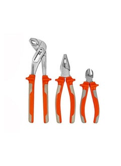 3 Pliers Combo Set, Diagonal Cutting Pliers 6"/Universal Pliers 8"/Water Pump Pliers 10",Wiring/Plumbing Repair Tool Set - HORUSDY (SDY-97611)