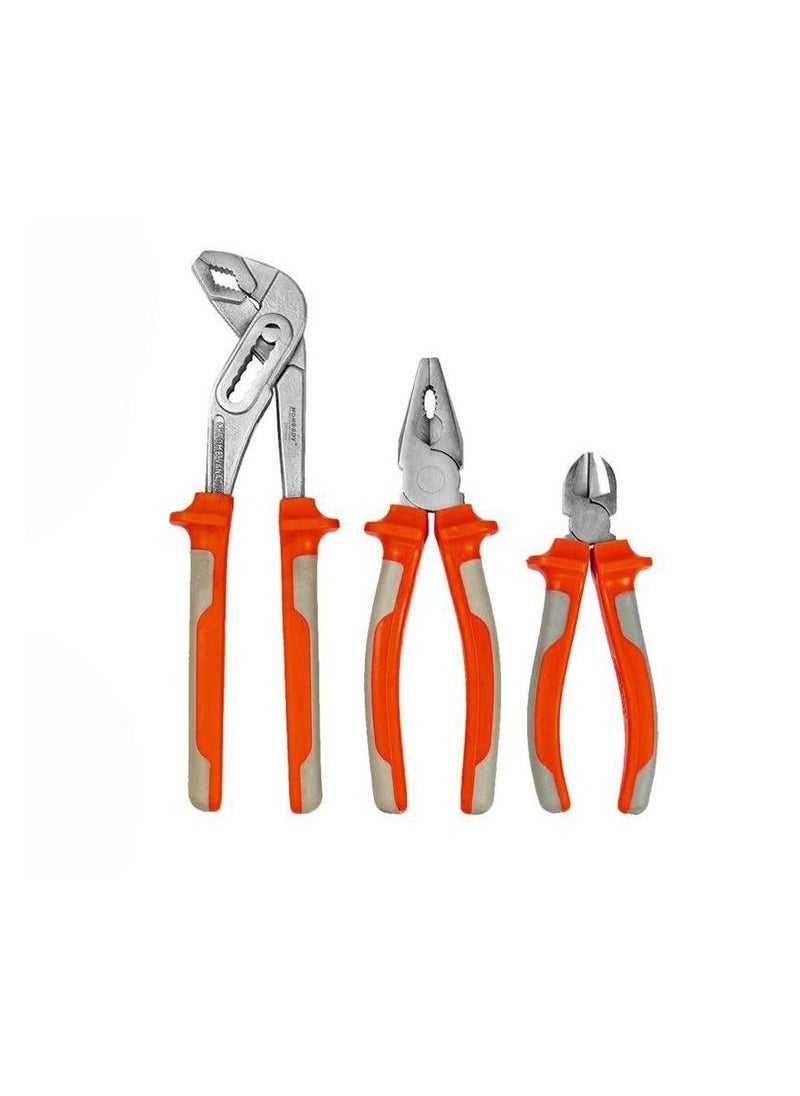 HORUSDY - 3 Pliers Combo Set, Diagonal Cutting Pliers 6"/Universal Pliers 8"/Water Pump Pliers 10",Wiring/Plumbing Repair Tool Set - HORUSDY (SDY-97611) - Image 1
