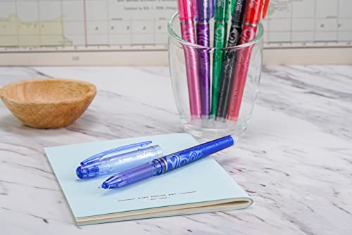 PILOT قلم بايلوت، أقلام حبر جل قابلة للمسح وإعادة التعبئة، نقطة دقيقة 0.5 مم، عبوة من 12، أزرق - Image 2