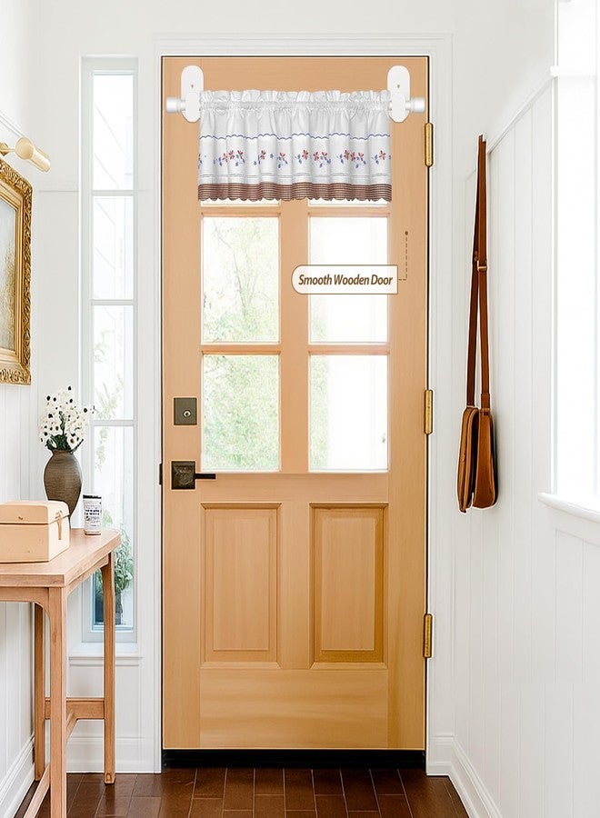 HOTOZON Curtain Rods No Drilling 32 to 43 Inch, HOTOZON 5/8 Inches No Drill Curtain Rods for Windows 20 to 39 Inches(1.7-3.2 ft), Renter Friendly Adjustable Small Drapery Rod for Lightweight Curtains, White - Image 2