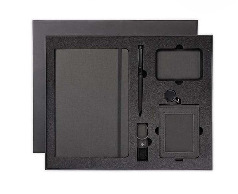 Santhome Almada Change Zero Sustainable Office Essentials Gift Set 5-Piece Carbon Neutral Onboarding Kit with Notebook, Pen, ID Card Holder, Magnetic Card Holder & Keychain Eco-Friendly Premium Set - Image 1
