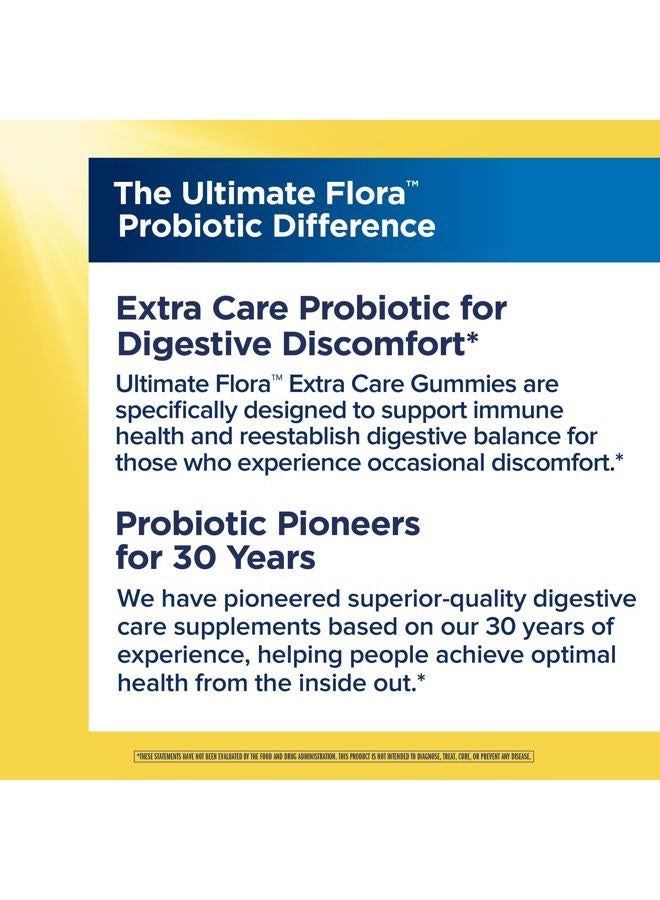 Renew Life Extra Care Digestive Prebiotic and Probiotic Gummies, Daily Supplement for Digestive and Immune Health, B. Coagulans and B. Subtilis, Dairy, Soy and gluten-free, 2 Billion CFU, 48 Count - Image 3