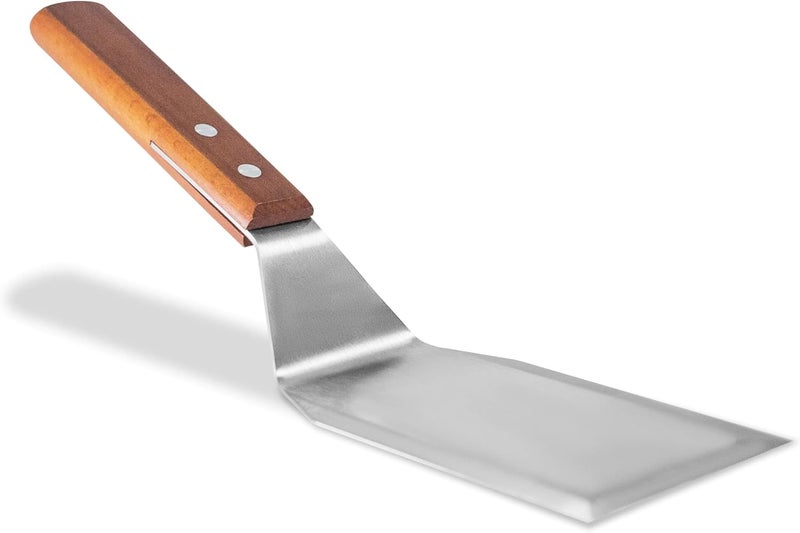 Bellemain Stainless Steel Spatula | Heavy Duty Turner with Beveled Edges & Hardwood Handle | Large Metal spatula for Cast Iron Skillet, Flat Top Grill | Griddle Scraper | Hamburger - Image 1