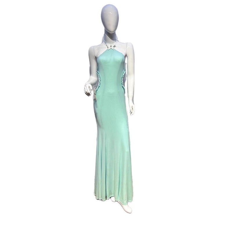Women's Halter Neck High Waist Mermaid Maxi Dress - Image 5