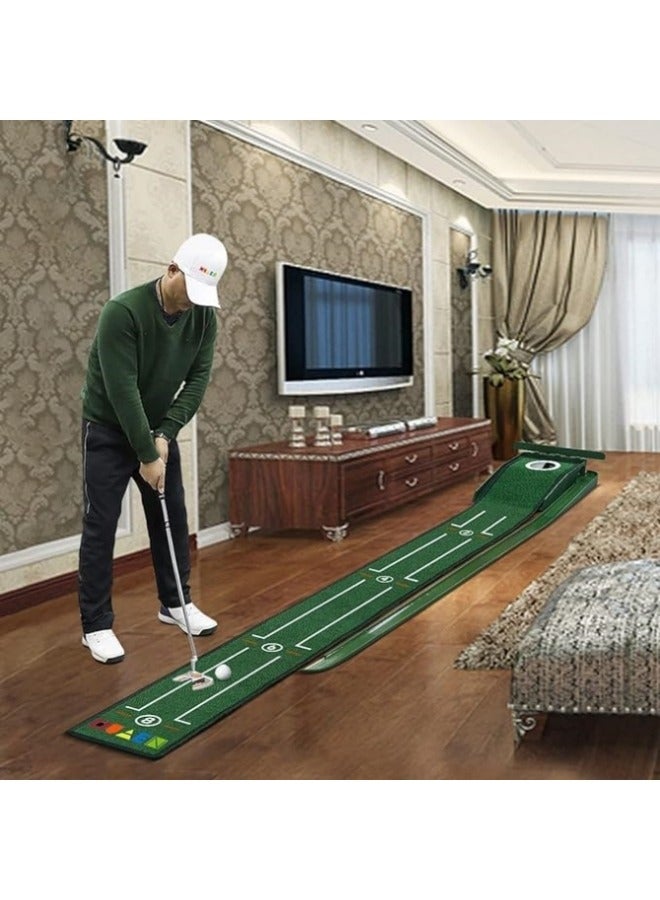 Generic Golf Putting Green Indoor Set,8 feet Putting Mat with Auto Ball Return,Suit for Men Gift Home Office  - Image 2