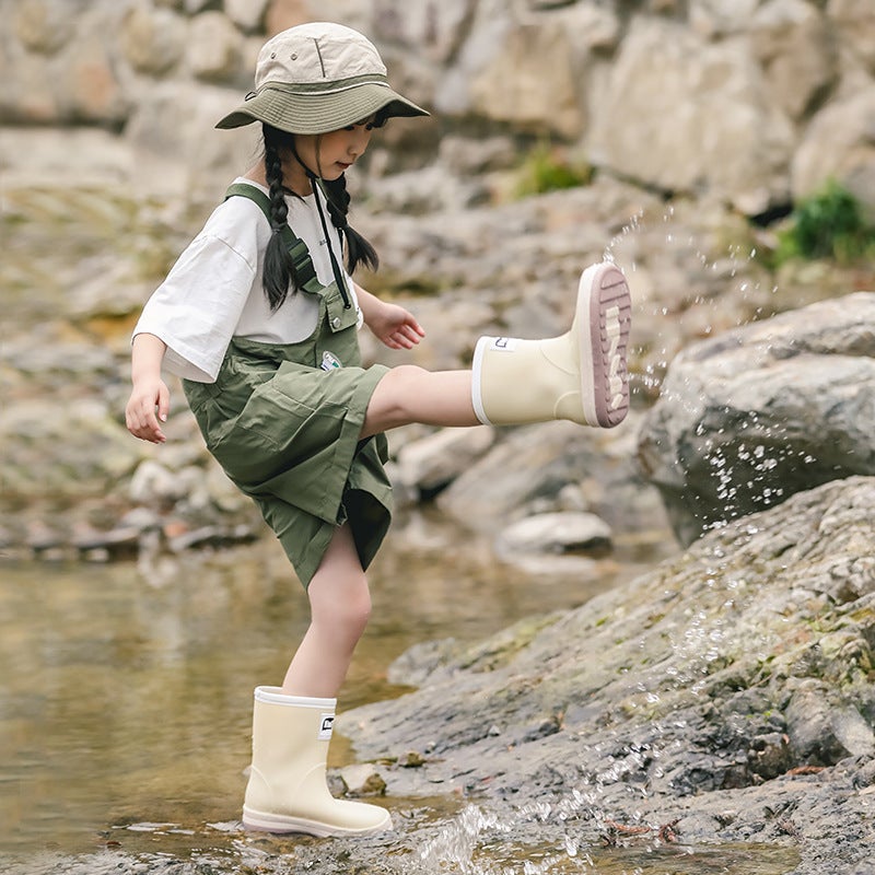 Children'S Rain Boots, Boys' Outdoor Family Shoes, Waterproof, Non-Slip, Lightweight Rubber Shoes, Large Size High Water Shoes, Soft Bottom Rain Boots For Women - Image 4