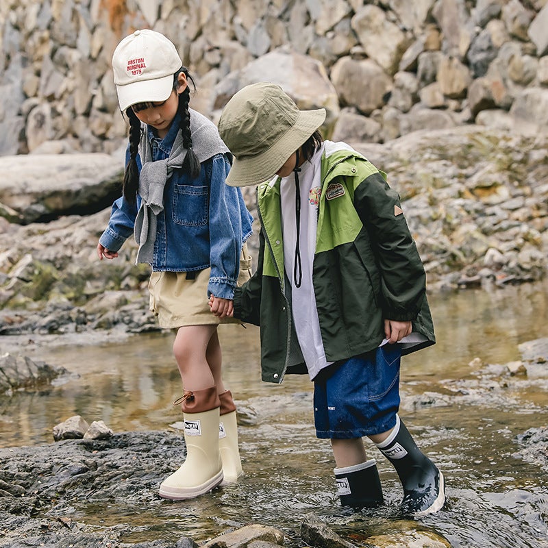 Children'S Rain Boots, Boys' Outdoor Family Shoes, Waterproof, Non-Slip, Lightweight Rubber Shoes, Large Size High Water Shoes, Soft Bottom Rain Boots For Women - Image 3