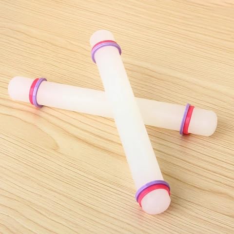 SHOAIB Baking Silicone mat Rolling pin Cookies and Fondant Rolling Tool Round Shape Baking Silicone mat and Baking Roller - Image 5