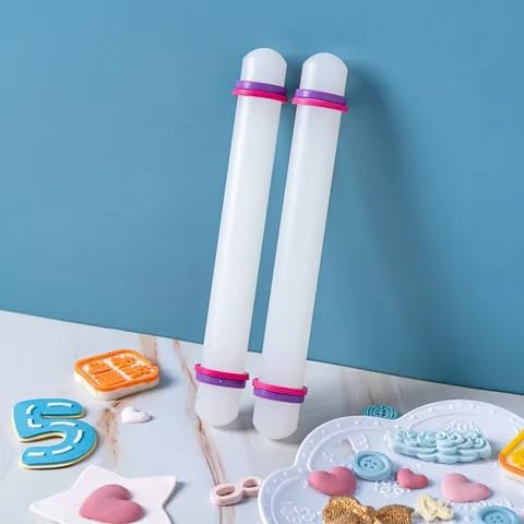 SHOAIB Baking Silicone mat Rolling pin Cookies and Fondant Rolling Tool Round Shape Baking Silicone mat and Baking Roller - Image 2