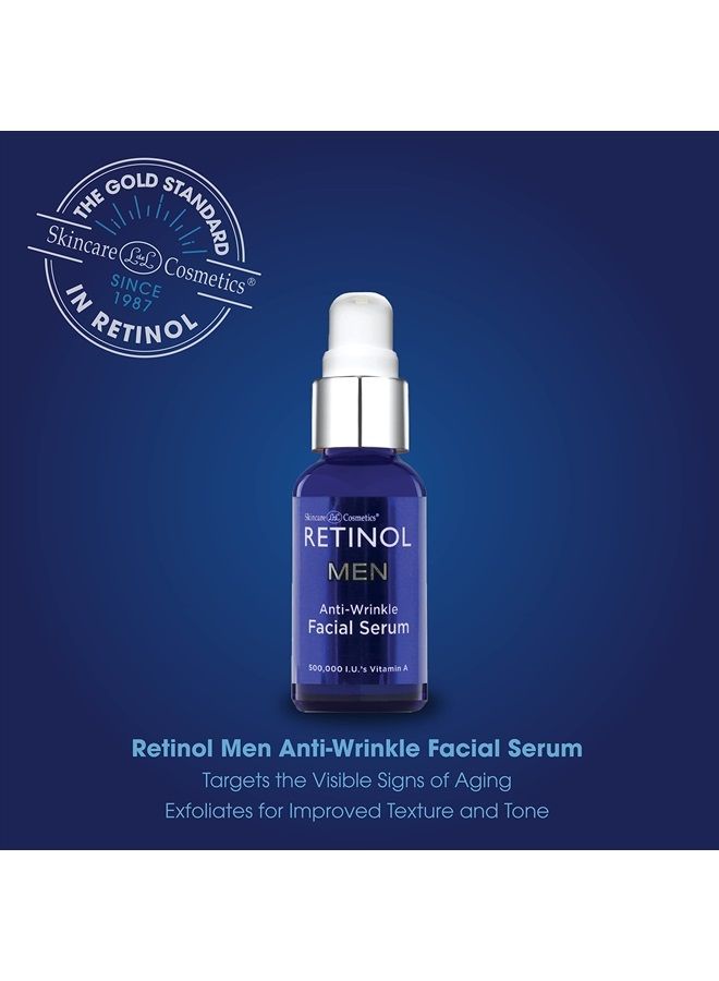 RETINOL Men's Anti-Wrinkle Facial Serum – The Original Retinol Anti-Aging Men's Formula For Younger Looking Skin – Vitamin-Enriched To Smooth Fine Lines & Wrinkles, Improve Tone & Promote Firmness - Image 1
