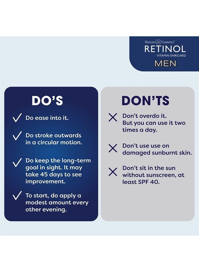 RETINOL Men's Anti-Wrinkle Facial Serum – The Original Retinol Anti-Aging Men's Formula For Younger Looking Skin – Vitamin-Enriched To Smooth Fine Lines & Wrinkles, Improve Tone & Promote Firmness - Image 4